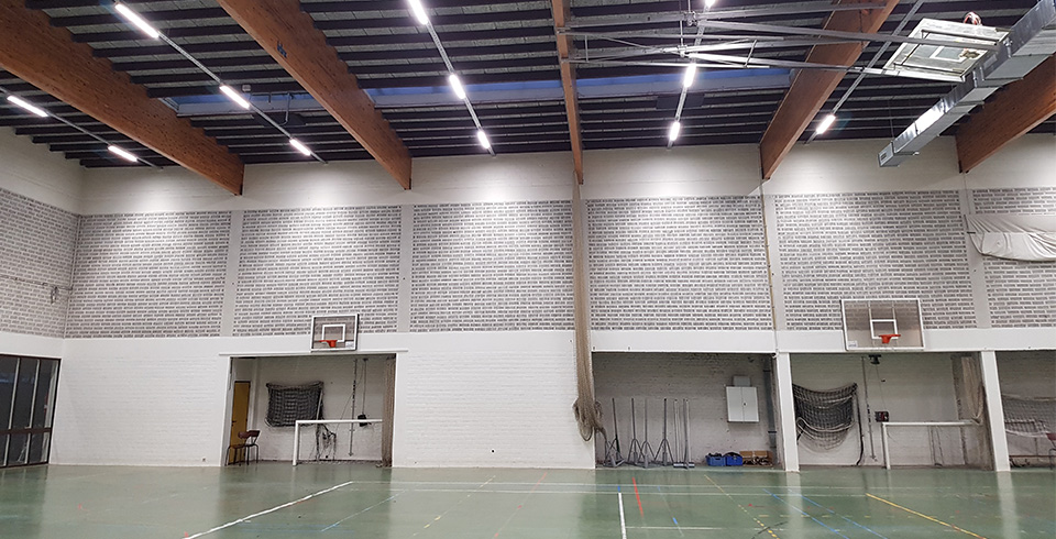 70 procent besparing op de energiefactuur na relighting sportzaal Waregem - ©Voltron®